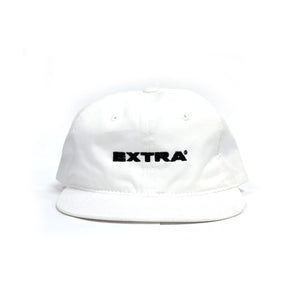 Open image in slideshow, Extra® Logo Unstructured Snapback Cap - White
